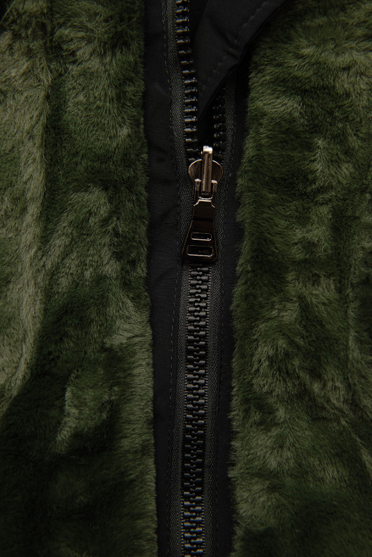 Černá oboustranná zimní parka