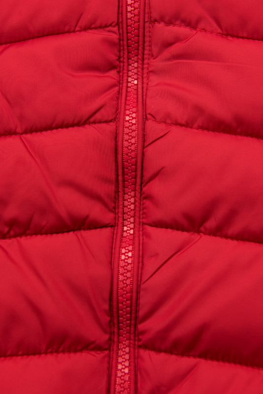 Přechodná prošívaná bunda červená