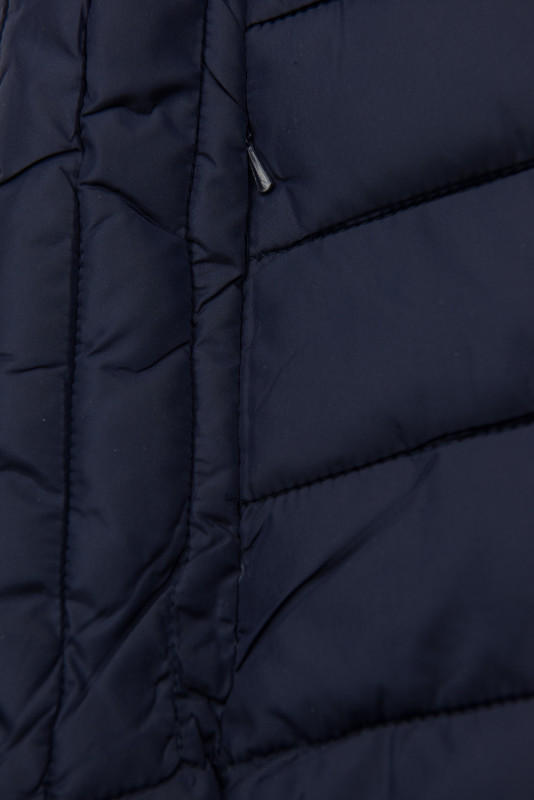 Přechodná prošívaná bunda tmavě modrá