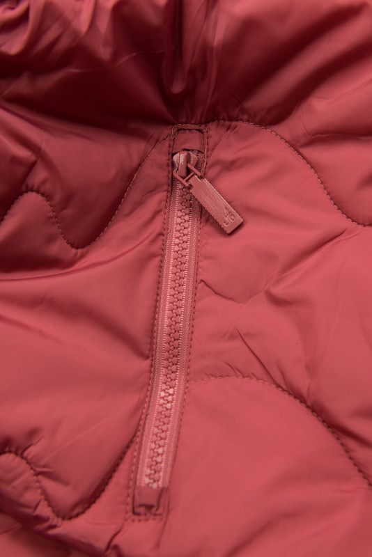 Starorůžová zimní bunda s prošíváním