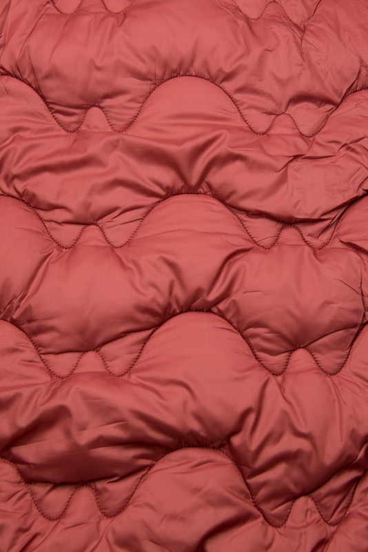 Starorůžová zimní bunda s prošíváním