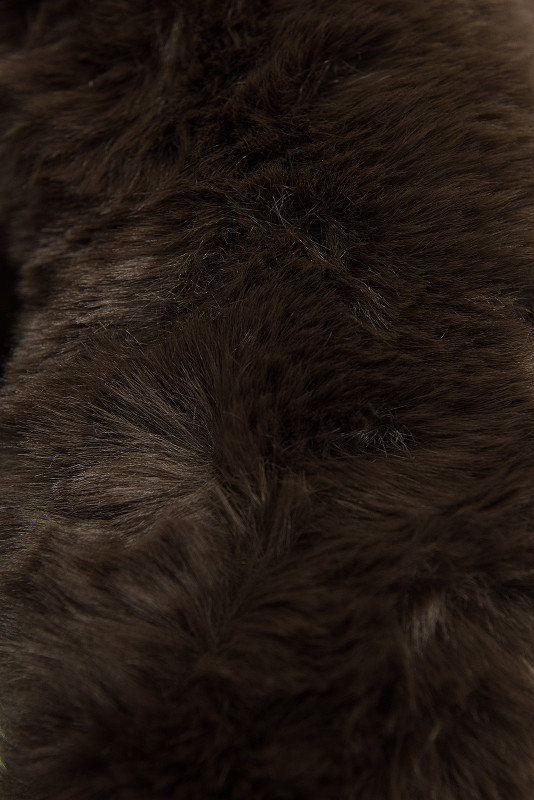 Čokoládově hnědá dívčí zimní bunda