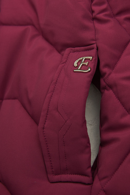 Dívčí zimní bunda v burgundy