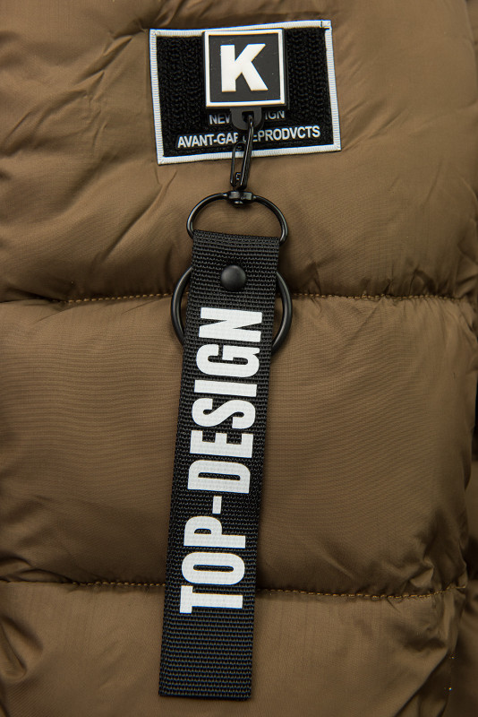 Dívčí hnědá zimní bunda DESIGN