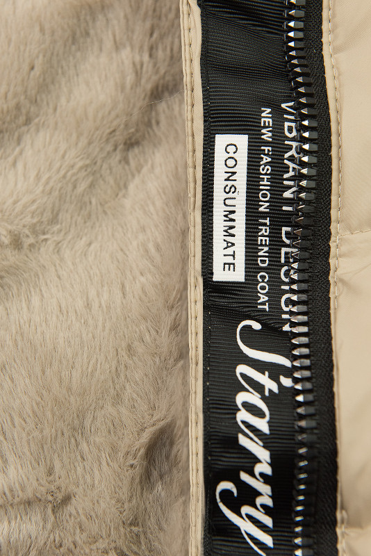 Dívčí béžová zimní bunda DESIGN