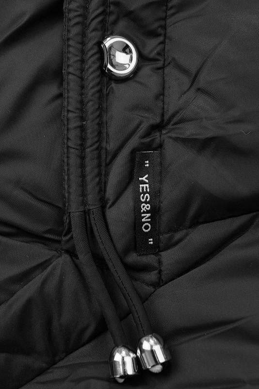 Dívčí černá zimní bunda DESIGN