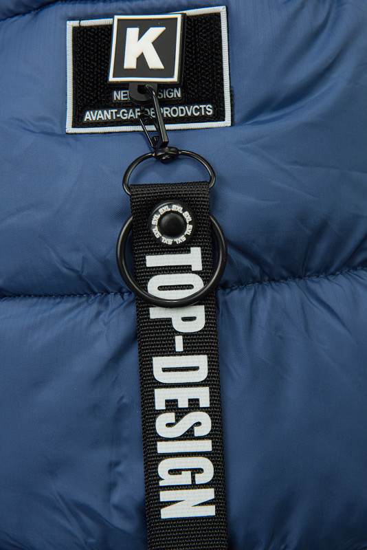 Dívčí modrá zimní bunda DESIGN