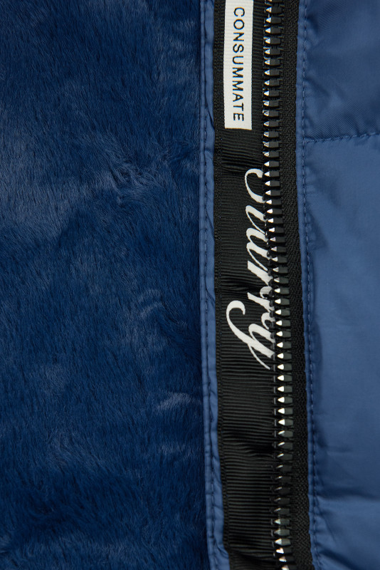 Dívčí modrá zimní bunda DESIGN