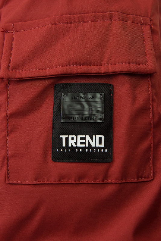 Chlapecká zimní bunda s kožešinou červená