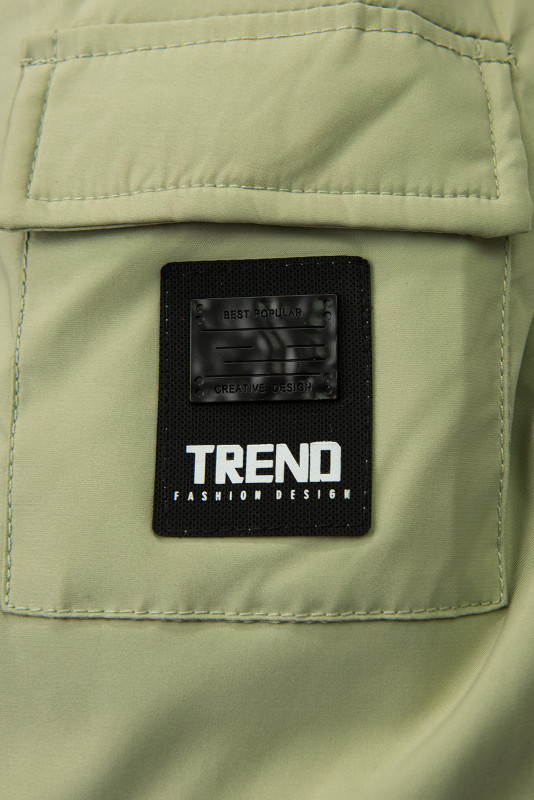 Chlapecká zimní bunda s kožešinou pistáciově zelená