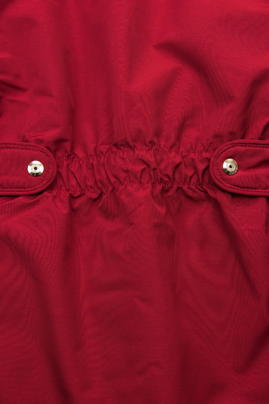 Červená/černá oboustranná podzimní bunda