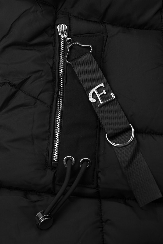 Prodloužená dámská zimní bunda černá