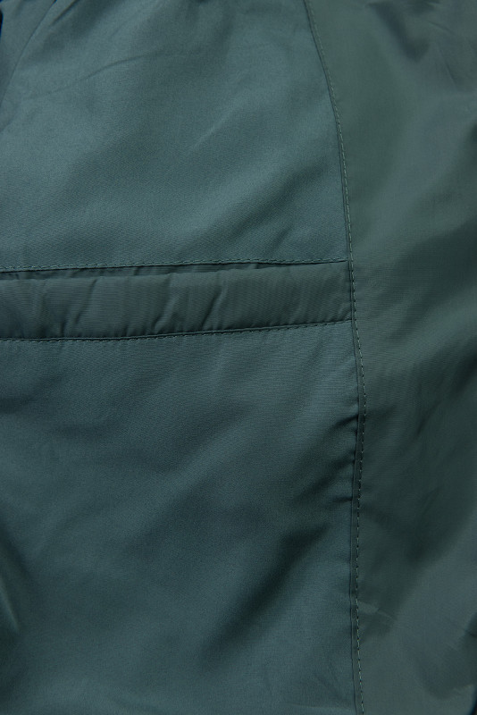 Prodloužená dámská zimní bunda petrolejově zelená