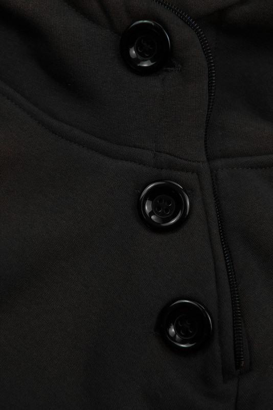 Černá mikina s oblékáním přes hlavu