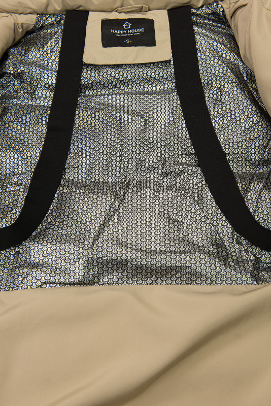 Dámská zimní bunda s kapucí, béžová