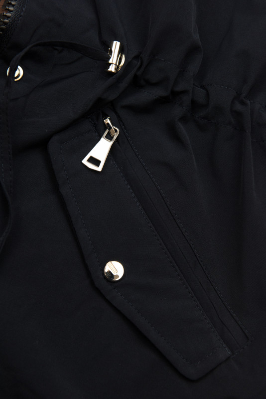 Lehká oboustranná parka tmavě modrá