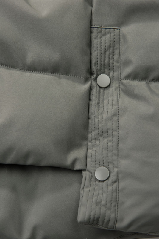 Zimní bunda s odepínací umělou kožešinou šedá