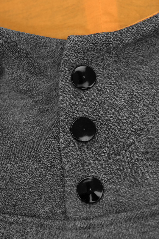 Prodloužená mikina grafit/žlutá