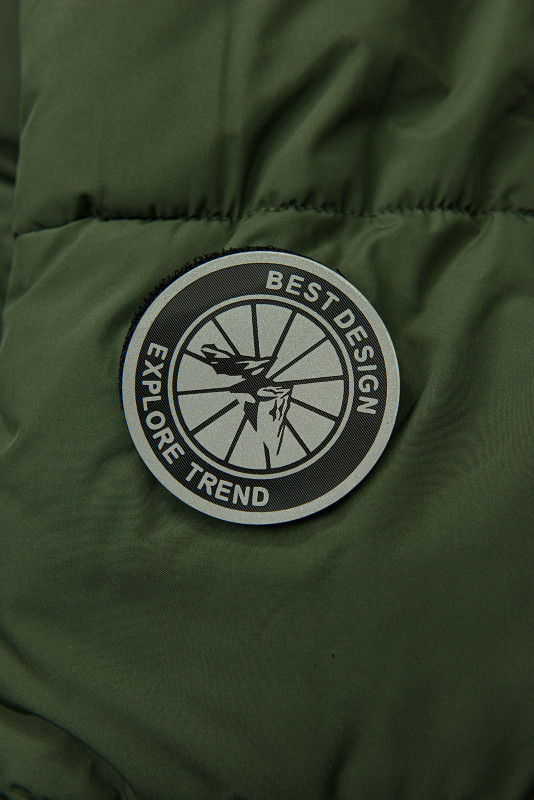 Chlapecká zimní bunda s kapucí, zelená