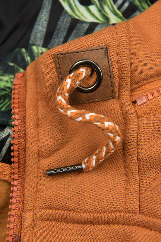 Terakota prodloužená mikina s kapucí