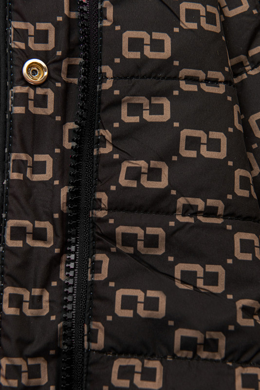 Oboustranná přechodná parka černá