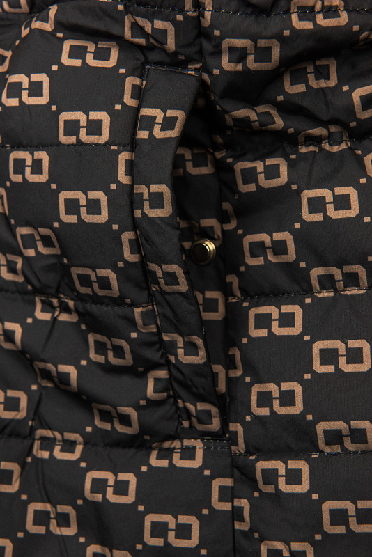 Oboustranná přechodná parka černá