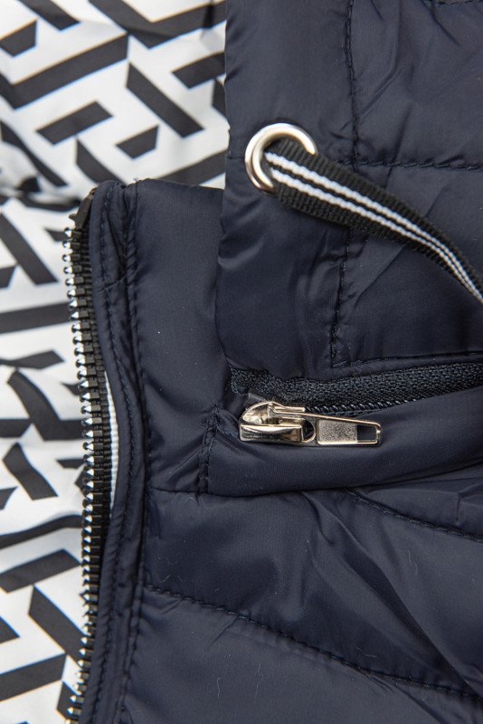 Tmavě modrá lehká oboustranná bunda