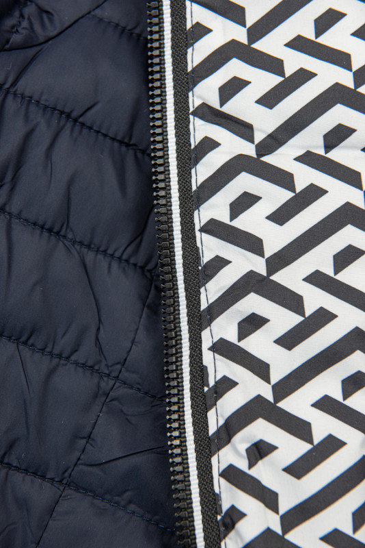 Tmavě modrá lehká oboustranná bunda