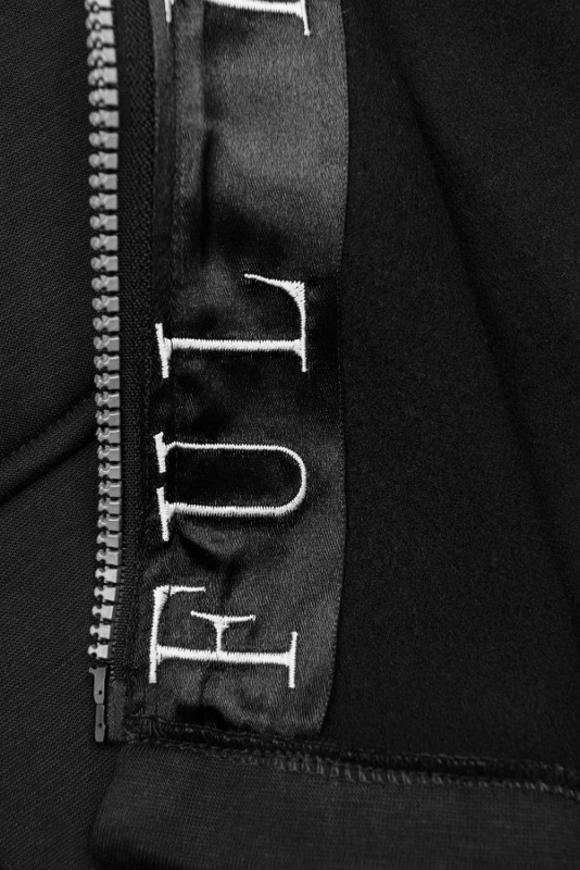 Černá sportovní prodloužená mikina