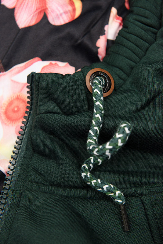 Smaragdově zelená prodloužená mikina od LHD