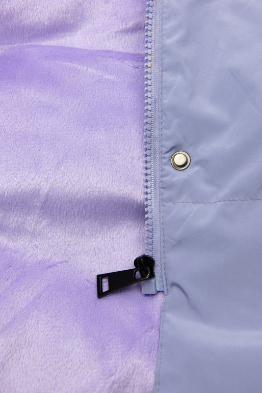 Světle fialová dlouhá prošívaná vesta