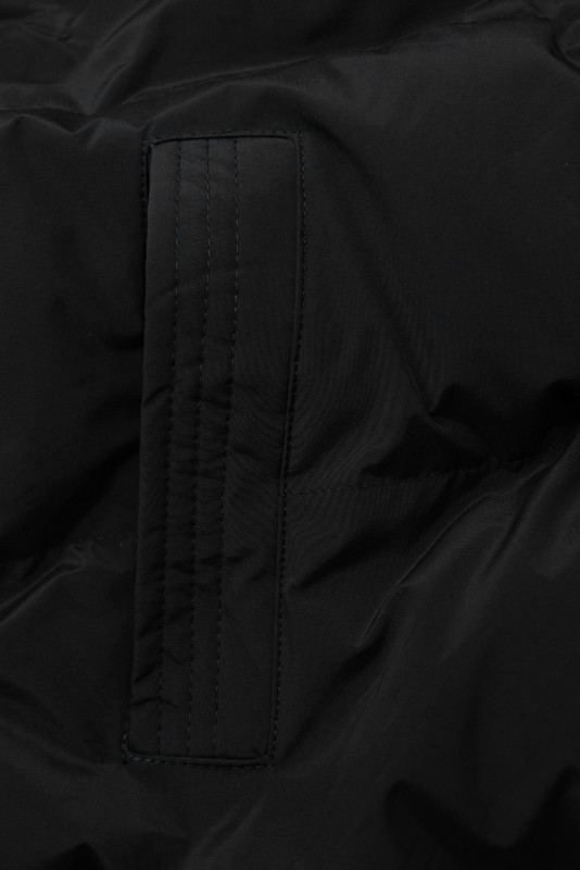 Černá dlouhá prošívaná vesta