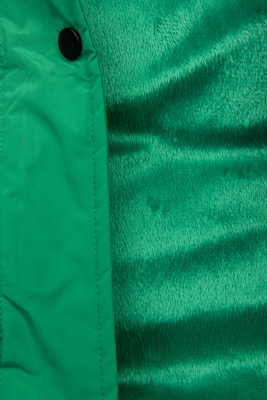 Zelená dlouhá prošívaná vesta