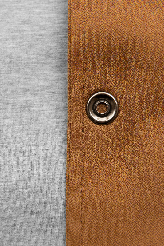 Skořicově hnědá tunika na zapínání