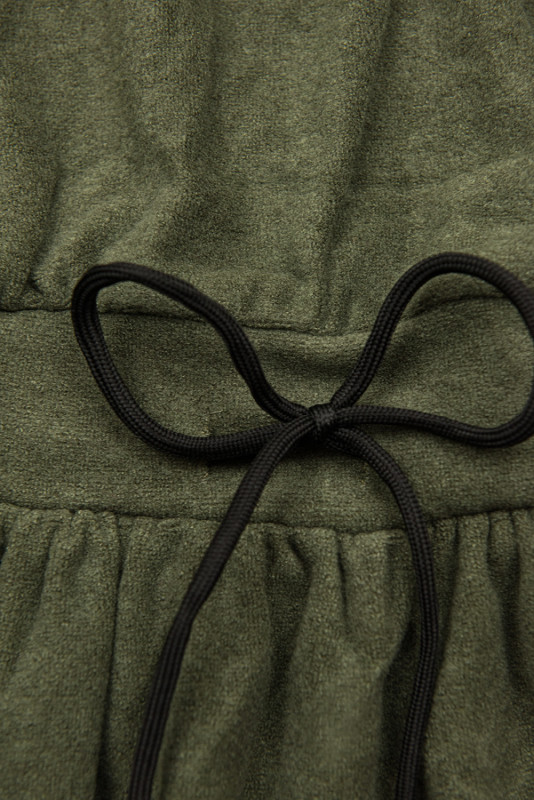 Army zelené krátké šaty s krajkou