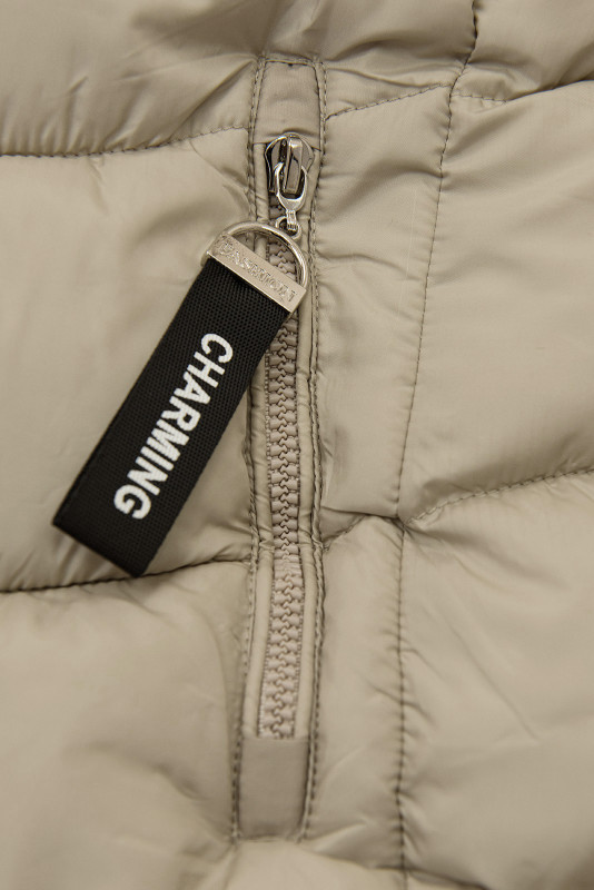 Zimní prošívaná béžová bunda ICE