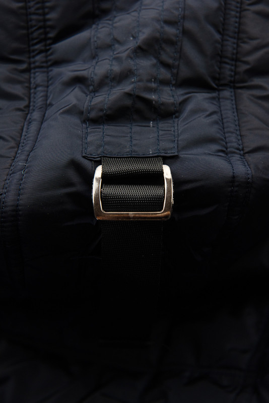 Tmavě modrá zimní bunda s plyšem a kožešinou