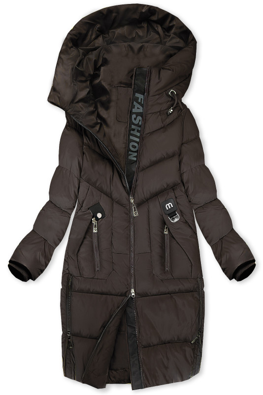 Zimní dámská bunda FASHION čokoládová hnědá