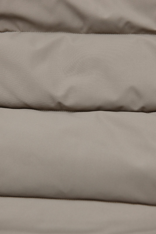 Tmavě béžová teplá zimní bunda DESIGN