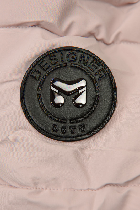 Růžová teplá zimní bunda DESIGN