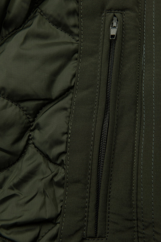 Přechodná parka se zateplením khaki