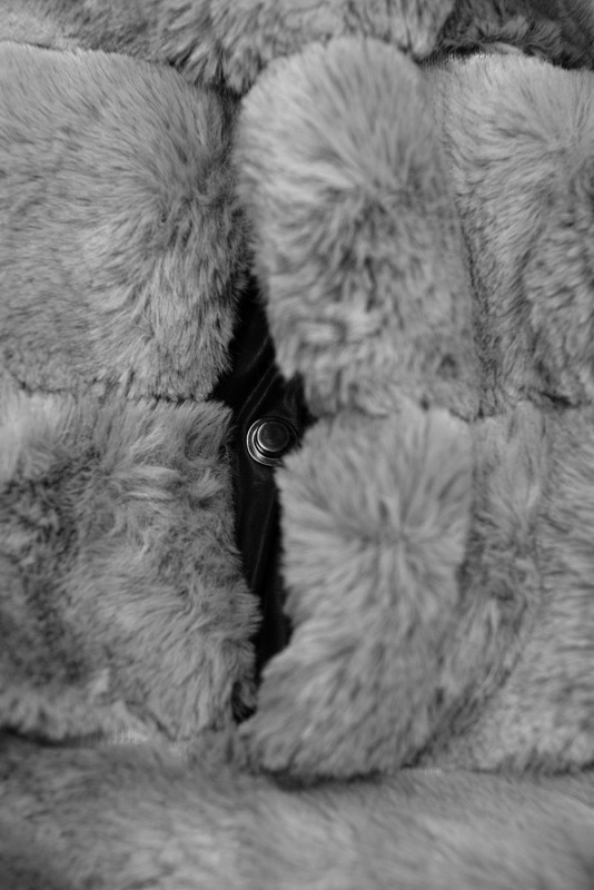 Oboustranná zateplená bunda černá/šedá