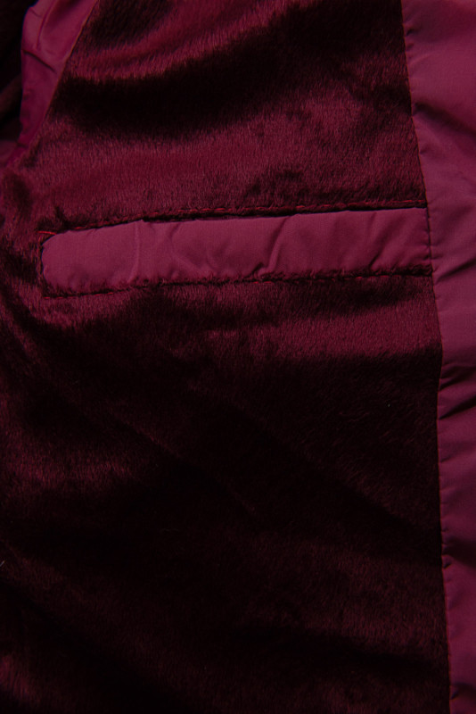 Burgundy zimní bunda v prošívaném designu