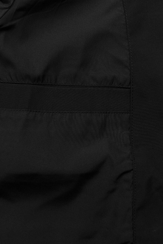 Černá jarní parka se stahováním v pase