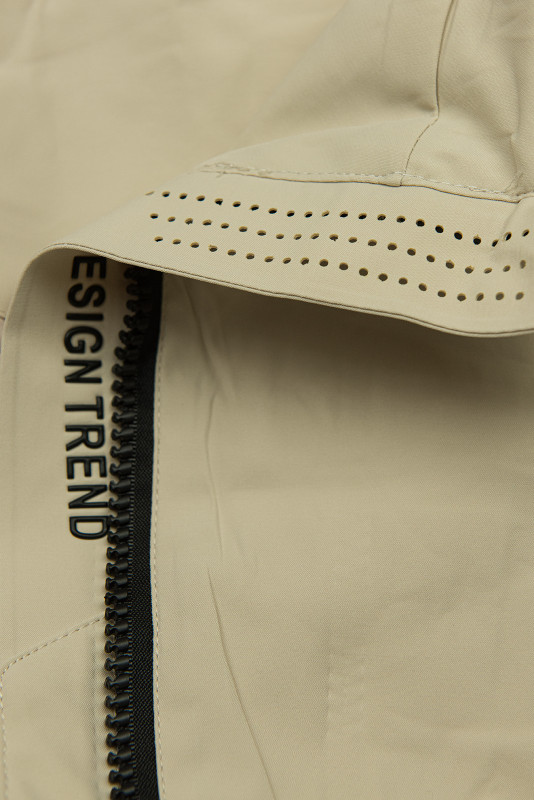 Béžová jarní parka se stahováním v pase