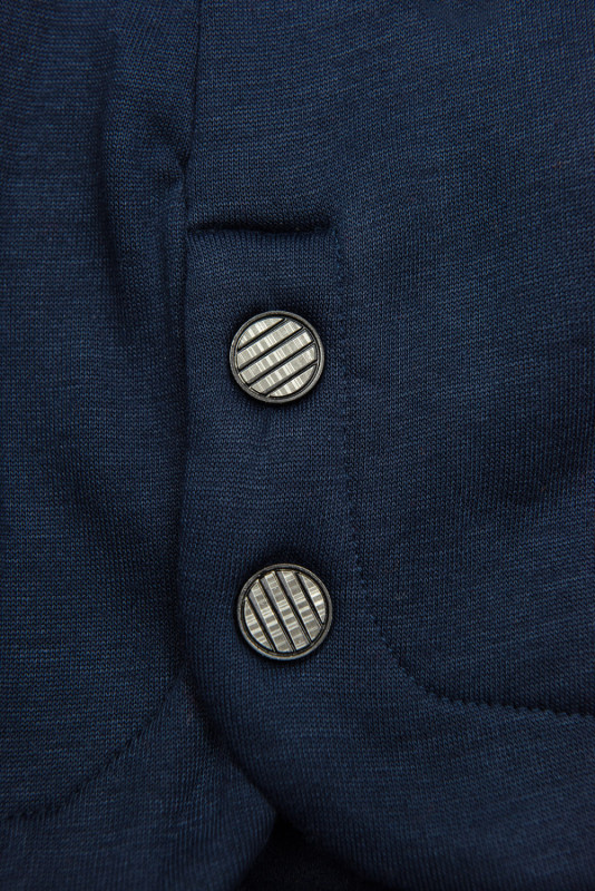 Tmavě modrá mikina s tvarovaným pasem