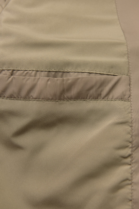 Cappuccino béžová prošívaná bunda s páskem