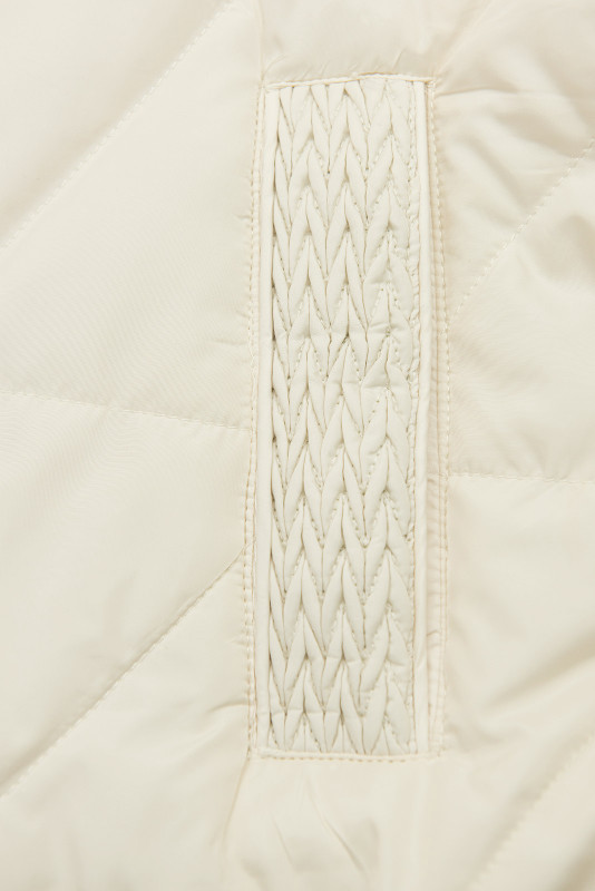 Přechodná bunda s kapucí krémová