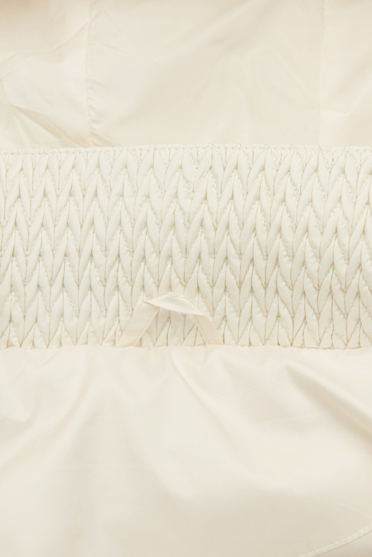 Přechodná bunda s kapucí krémová