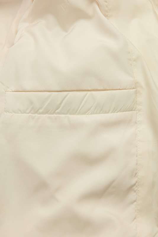 Přechodná bunda s kapucí krémová